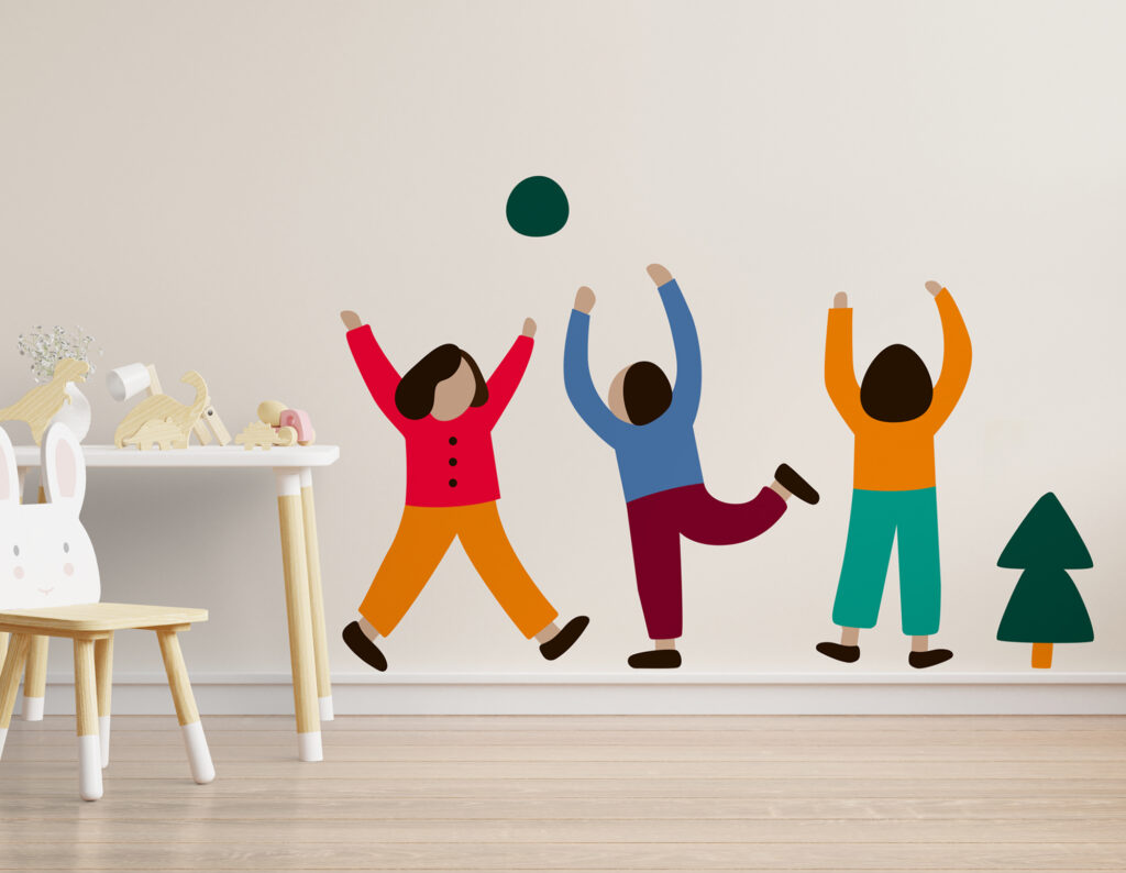 Playing gymnastics stickers - Hip + Hep